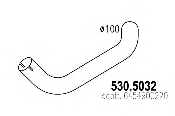 Труба выхлопного газа ASSO 530.5032