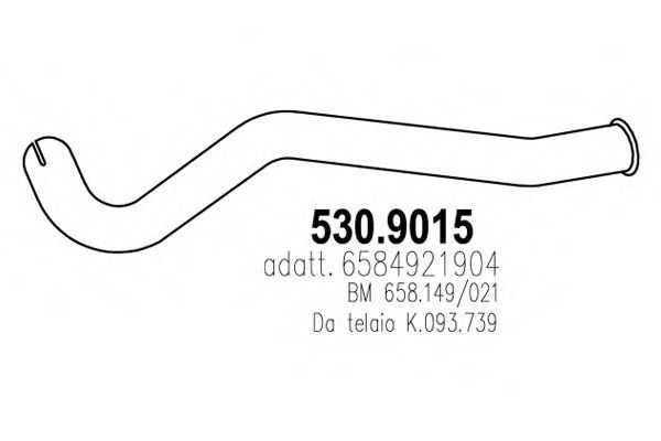 Труба выхлопного газа ASSO 530.9015