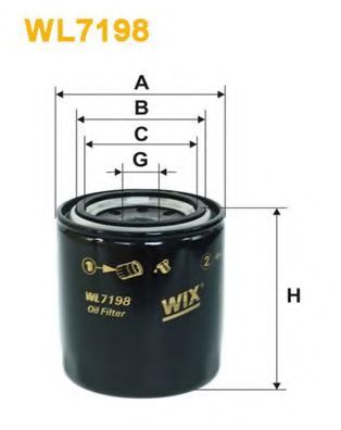 Масляный фильтр WIX FILTERS WL7198