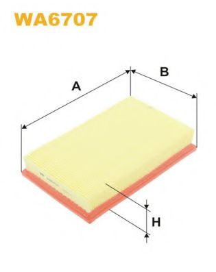 Воздушный фильтр WIX FILTERS WA6707