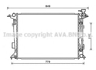 Радиатор, охлаждение двигателя PRASCO HY2332