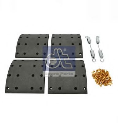 Комплект тормозных башмаков, барабанные тормоза DT 135001