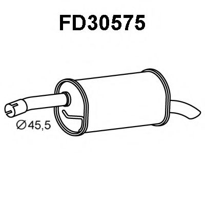 Глушитель выхлопных газов конечный VENEPORTE FD30575