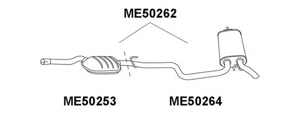 Глушитель выхлопных газов конечный VENEPORTE ME50262