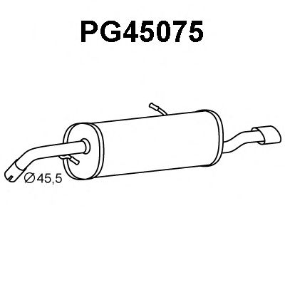 Глушитель выхлопных газов конечный VENEPORTE PG45075