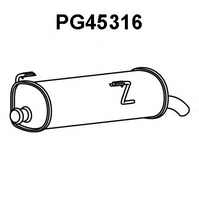 Глушитель выхлопных газов конечный VENEPORTE PG45316