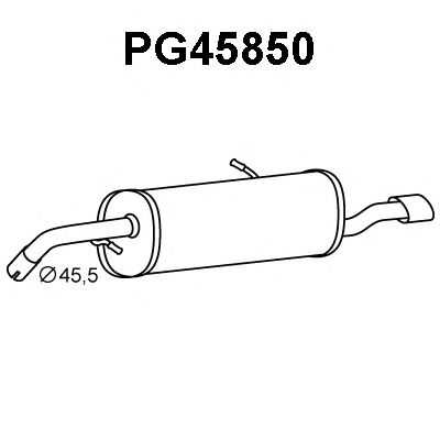 Глушитель выхлопных газов конечный VENEPORTE PG45850