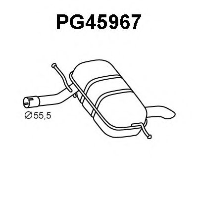 Глушитель выхлопных газов конечный VENEPORTE PG45967