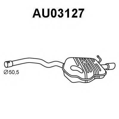 Глушитель выхлопных газов конечный VENEPORTE AU03127