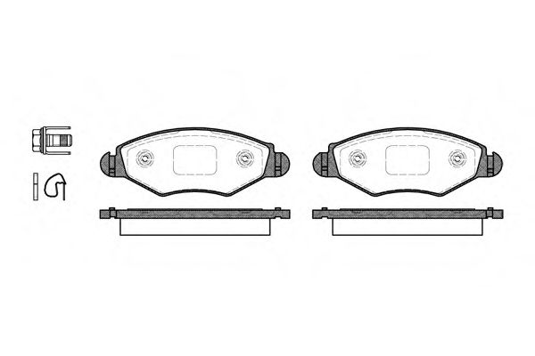 Комплект тормозных колодок, дисковый тормоз WOKING P7433.20