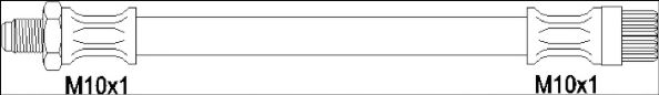 Тормозной шланг WOKING G1901.64