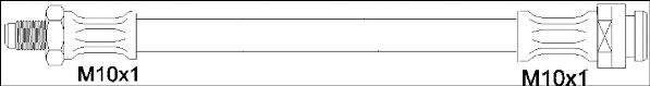 Тормозной шланг WOKING G1901.97