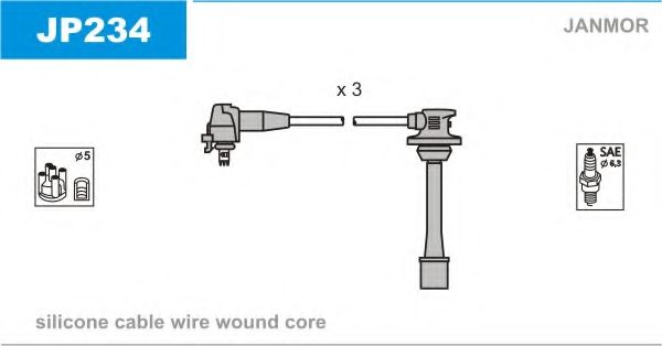 Комплект проводов зажигания JANMOR JP234
