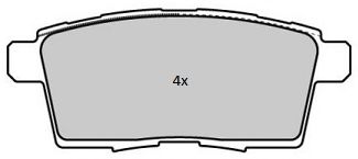 Комплект тормозных колодок, дисковый тормоз ROADHOUSE 21268