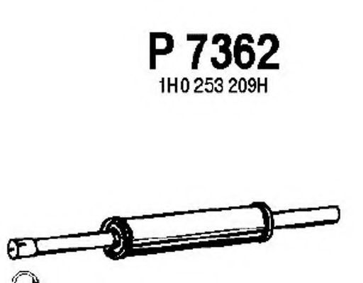 Средний глушитель выхлопных газов FENNO P7362