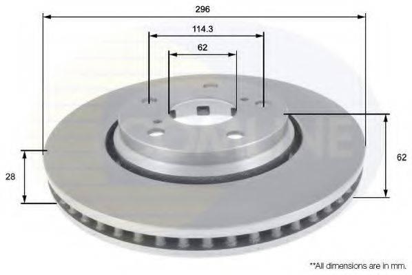 Тормозной диск COMLINE ADC2500V