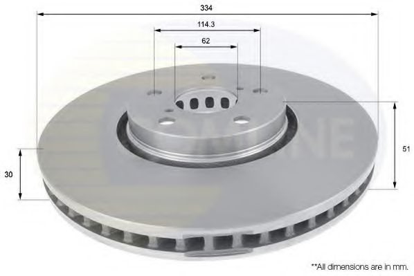 Тормозной диск COMLINE ADC01124V
