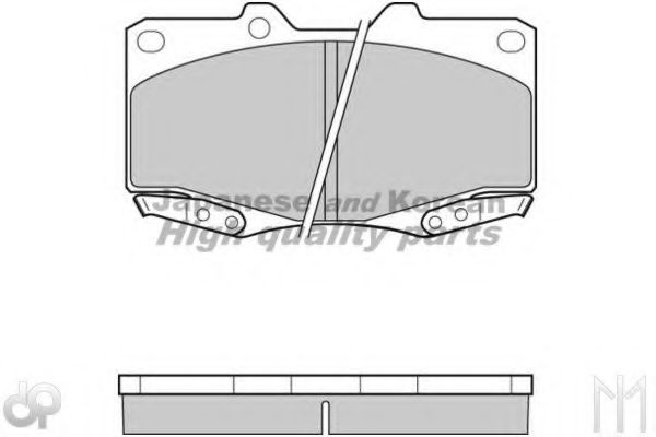 Комплект тормозных колодок, дисковый тормоз ASHUKI T112-45A