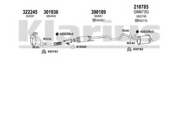 Система выпуска ОГ KLARIUS 391674E