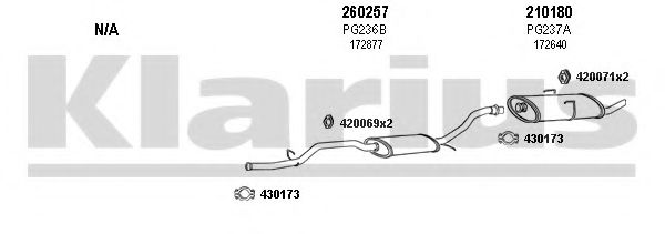 Система выпуска ОГ KLARIUS 630243E