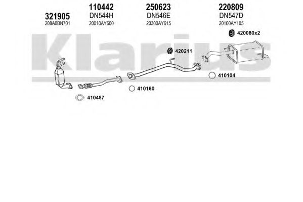Система выпуска ОГ KLARIUS 270446E