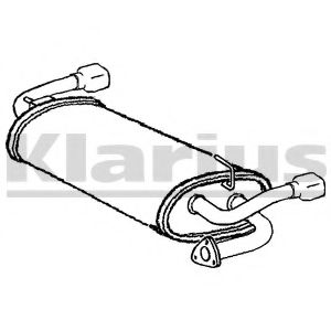 Глушитель выхлопных газов конечный KLARIUS 230884