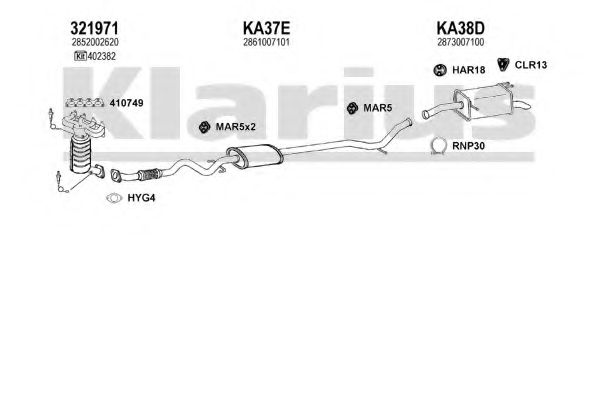 Система выпуска ОГ KLARIUS 500014U