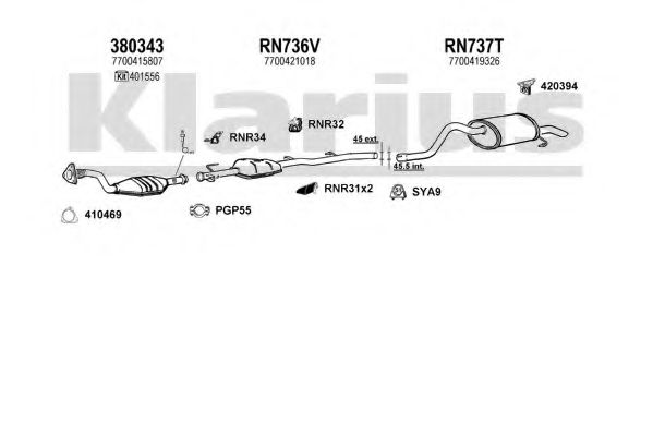 Система выпуска ОГ KLARIUS 720970U