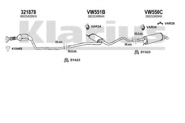 Система выпуска ОГ KLARIUS 931281U