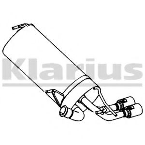 Глушитель выхлопных газов конечный KLARIUS PG815A