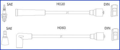 Комплект проводов зажигания HITACHI 134457