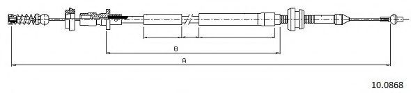Тросик газа CABOR 10.0868