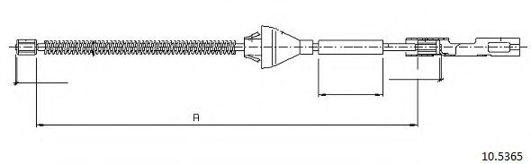 Трос, стояночная тормозная система CABOR 10.5365