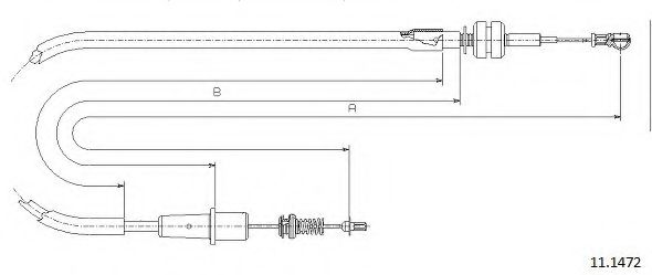 Тросик газа CABOR 11.1472