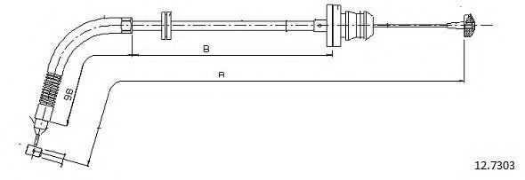 Тросик газа CABOR 12.7303