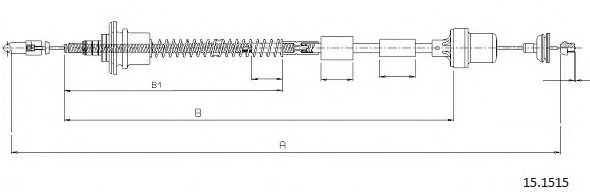 Трос, управление сцеплением CABOR 15.1515