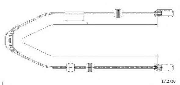 Трос, стояночная тормозная система CABOR 17.2730