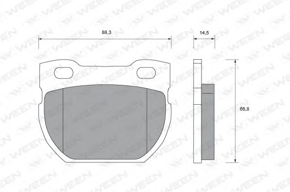 Комплект тормозных колодок, дисковый тормоз WEEN 151-1715