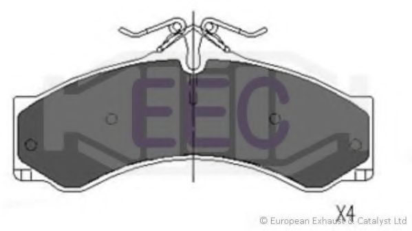 Комплект тормозных колодок, дисковый тормоз EEC BRP0928