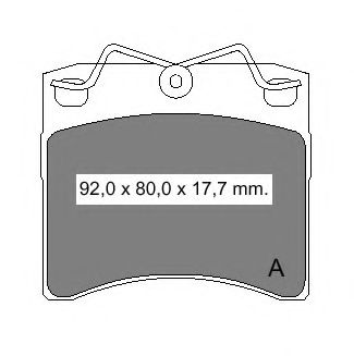 Комплект тормозных колодок, дисковый тормоз VEMA 834300