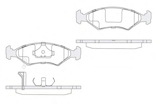 Комплект тормозных колодок, дисковый тормоз KSM-KOSHIMO 23266
