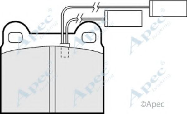 Комплект тормозных колодок, дисковый тормоз APEC braking PAD485