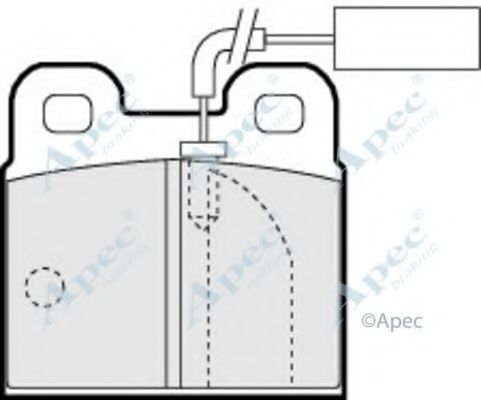 Комплект тормозных колодок, дисковый тормоз APEC braking PAD767