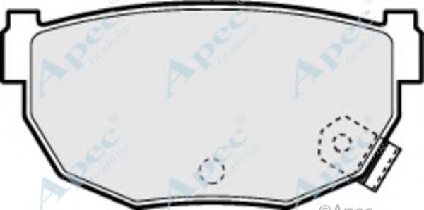 Комплект тормозных колодок, дисковый тормоз APEC braking PAD965