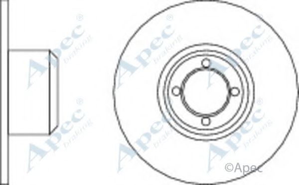 Тормозной диск APEC braking DSK222