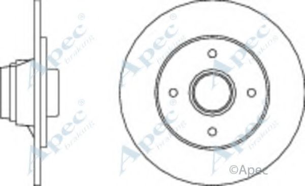 Тормозной диск APEC braking DSK250