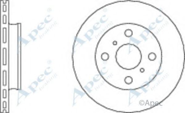 Тормозной диск APEC braking DSK238