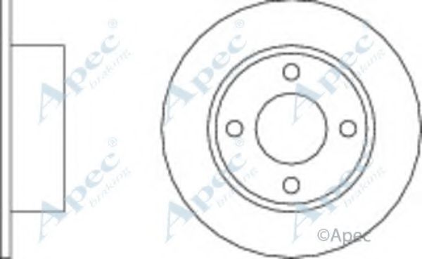 Тормозной диск APEC braking DSK155