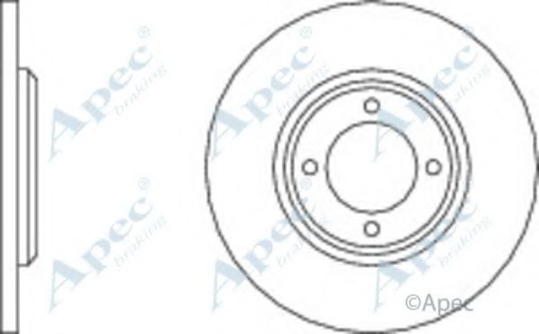 Тормозной диск APEC braking DSK158