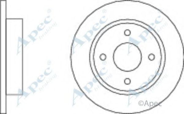 Тормозной диск APEC braking DSK163
